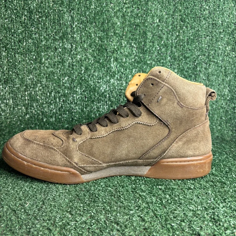 Polo Ralph Lauren Court Suede High Top Classic Preppy Sneakers Brown Men Sz 11.5